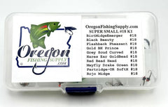 2 Kits SUPER small Micro Fly Size #20, #18 Hooks (40 fly Total) , various colors by OFS for Freshwater, Trout, Bass