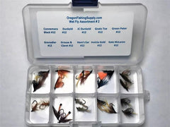 Wet Fly Collection – kit 2, 20 Flies in Organized Set by OFS for Freshwater, Trout, Bass, Steelhead/Salmon
