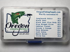 Wet Fly Collection – kit 3, 20 Flies in Organized Set by OFS for Freshwater, Trout, Bass, Steelhead/Salmon