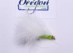Cats Whisker Bead Head white colour in a protective tube by OFS for freshwater trouts
