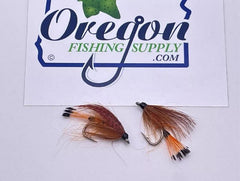 Fiery Brown Wet Fly, 6 Fly in a protective tube by OFS for Freshwater, Trout, Bass, Steelhead/Salmon.