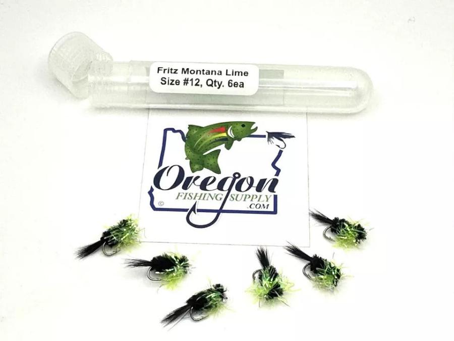 Fritz Montana Lime Nymph, size #12 by OFS for Freshwater, Trout, Bass, Steelhead/Salmon